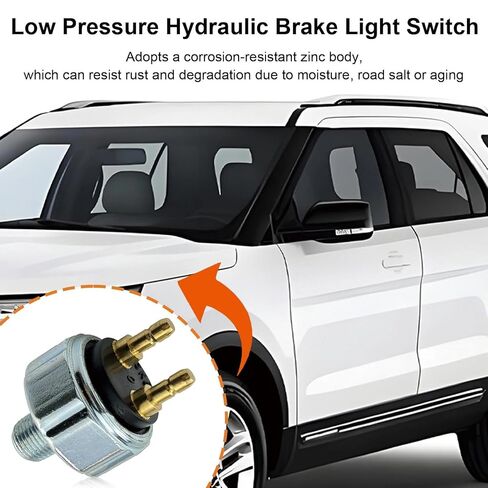 Low Pressure Hydraulic Brake Light Switch, 1/8" NPT Universal Port, Street Hot Rod 45PSI Activation, Universal Brake Systems for Vehicles Replacement Accessories Part ﻿ in Saudi Arabia