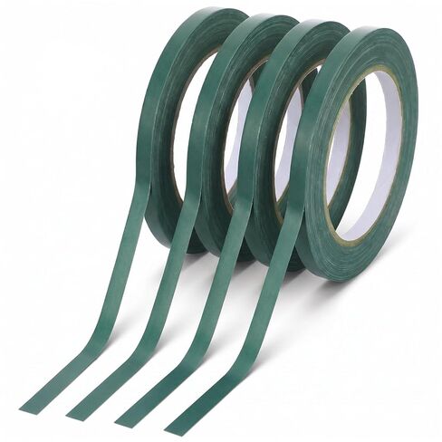 4 Rolls Green Floral Tape, 1/4 Inch Adhesive Flower Stem Wrap Tape for Bouquet, Waterproof Flower Arrangement Florist Tapes for Flowers Wedding Binding Arranging DIY Crafts (33yd/Roll) in Saudi Arabia
