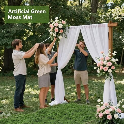 Artificial Green Moss Mat, Faux Moss Sheet for Crafts 39.37" x 39.37" Fake Moss Wall for Plants Indoor Outdoor Decor, Artificial Moss for DIY Crafts, Table Centerpieces, Wedding, Party, Planters in Kuwait