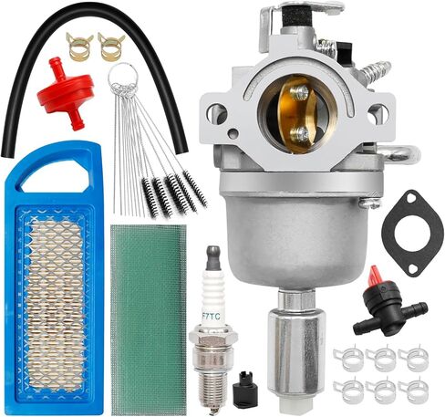 594601 Carburetor Kit, Replacement for Brigs-Straton 19HP-21HP Engine, Compatible with Craftsman Riding Lawn Mower Tractor Intek Single Cylinder OHV Motor Nikki Carb 796587, 591736 in Kuwait