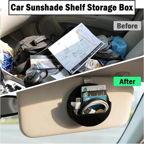 2Pcs Dip Can Holder for Car Visor - Black Car Visor Clip Holder with Secure Storage, Universal Pouch Can Holder for Car Truck SUV, Lightweight Visor Organizer Clip in Saudi Arabia
