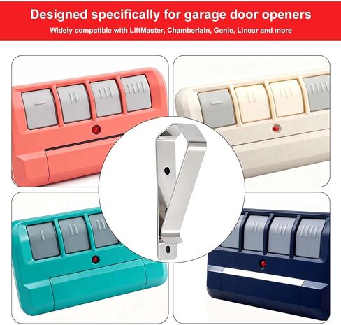 6pcs Stainless Steel Car Visor Clips, Sun Visor Clip DIY Mounting Kit Garage Door Opener Remote Clip Strong Hold Accessory for Cars Home Office Use in Kuwait