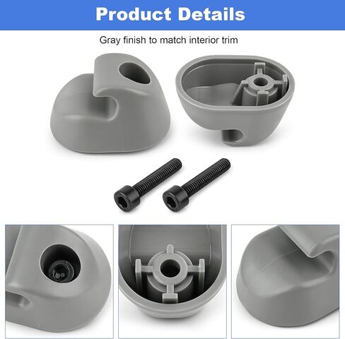 2-Pack Interior Sun Visor Mounting Clips Gray Bone Compatible with Select Peterbilt Kenworth Heavy Duty Trucks Replaces S16-1023-661 in Kuwait