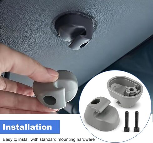 2-Pack Interior Sun Visor Mounting Clips Gray Bone Compatible with Select Peterbilt Kenworth Heavy Duty Trucks Replaces S16-1023-661 in Kuwait