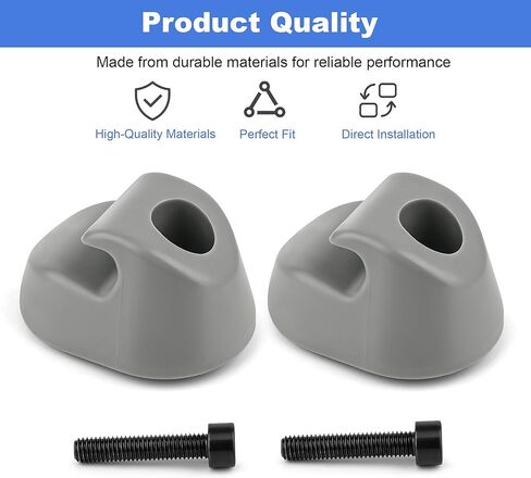2-Pack Interior Sun Visor Mounting Clips Gray Bone Compatible with Select Peterbilt Kenworth Heavy Duty Trucks Replaces S16-1023-661 in Kuwait