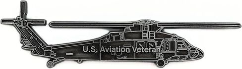 Army Aviator Veteran - Blackhawk Helicopter Shaped Challenge Coin in Saudi Arabia