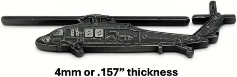 Army Aviator Veteran - Blackhawk Helicopter Shaped Challenge Coin in Saudi Arabia