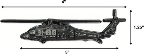 Army Aviator Veteran - Blackhawk Helicopter Shaped Challenge Coin in Saudi Arabia