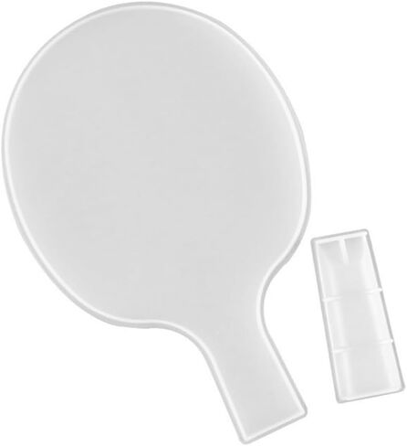 قالب مضرب تنس الطاولة من السيليكون من Uonlytech مقاس 9.44X6.22 بوصة شفاف يمكنك صنعه بنفسك من راتنجات الإيبوكسي لصناعة الحلي الإبداعية والمشروعات اليدوية in Kuwait