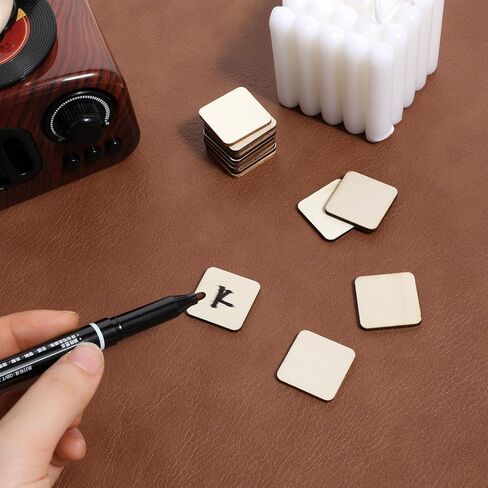 100pcs Unfinished Wood Pieces, 1 Inch Wood Square, Blank Natural Wood Squares Round Corner, Unpainted Wood Pieces for Painting Writing Coasters Carving Letter DIY in Kuwait