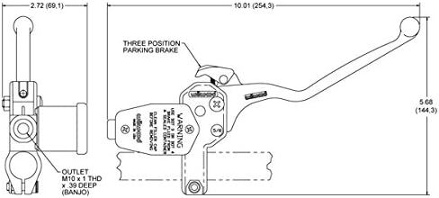 NEW WILWOOD LONG LEVER RIGHT HANDLEBAR MASTER CYLINDER, MOTORCYCLE, SNOWMOBILE, ATV, HANDLE BAR in Saudi Arabia
