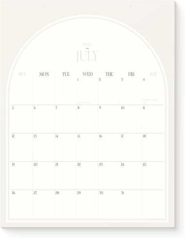 Karto Magnetic Calendar for Refrigerator 2026-2027 - Vertical 8.5x11 inch July 2026 to December 2027 - Versatile and Easy Planning with Aesthetic Fridge Calendar Magnet - Boho Beige 2.0 in Kuwait