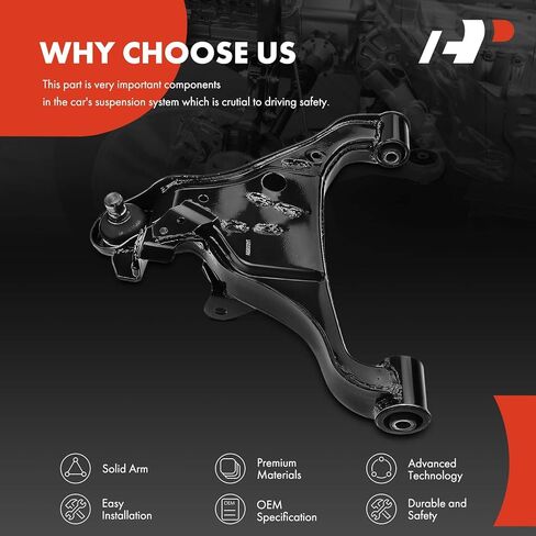 A-Premium Front Left Lower Control Arm, with Ball Joint & Bushing, Compatible with Nissan Frontier 2005-2018, Pathfinder 2005-2012, Xterra 2005-2015, Suzuki Equator 2009-2012 in Kuwait