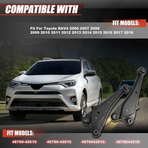 GlobalPrince Rear Left and Right Trailing Arms with Bushing Compatible with Toyota Rav4 2006-2011 Replace 48760-42010 48780-42010 in Saudi Arabia