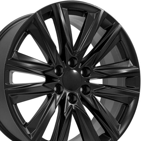OE Wheels CA91 22 Inch Rim Fits Escalade Sport Style 6x139.7 22x9 Satin Black - Hollander 4869 (1) in Kuwait