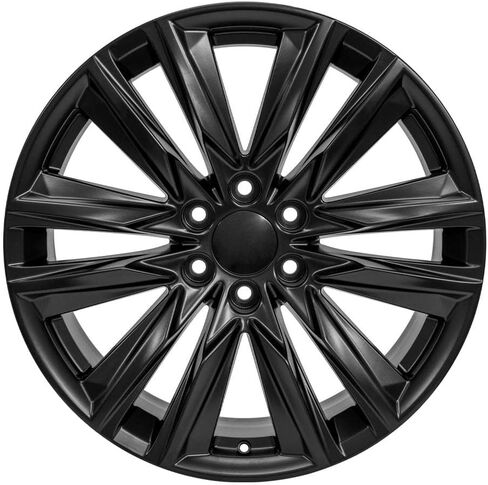 OE Wheels CA91 22 Inch Rim Fits Escalade Sport Style 6x139.7 22x9 Satin Black - Hollander 4869 (1) in Kuwait