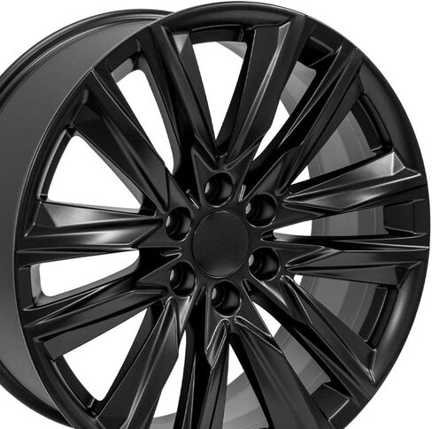 OE Wheels CA91 22 Inch Rim Fits Escalade Sport Style 6x139.7 22x9 Satin Black - Hollander 4869 (1) in Kuwait