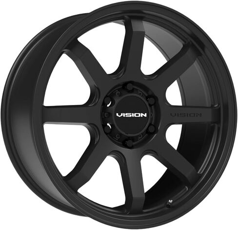 عجلة Vision 351 FLOW المخصصة - 16x8، 0 إزاحة، نمط مسمار 6x139.7، محور 110 مم - حافة سوداء ساتان in Kuwait