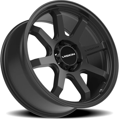 عجلة Vision 351 FLOW المخصصة - 16x8، 0 إزاحة، نمط مسمار 6x139.7، محور 110 مم - حافة سوداء ساتان in Kuwait