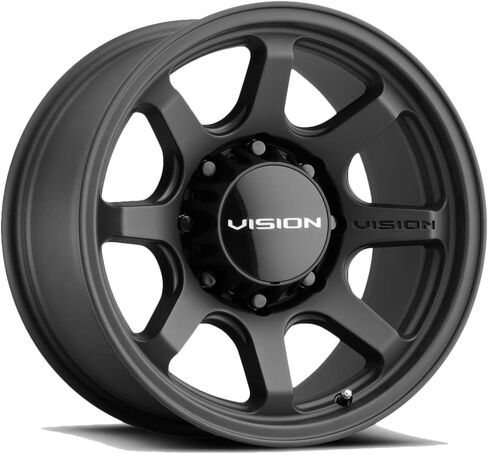 عجلة Vision 351 FLOW المخصصة - 16x8، 0 إزاحة، نمط مسمار 6x139.7، محور 110 مم - حافة سوداء ساتان in Kuwait