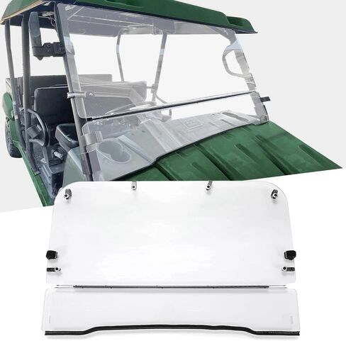 Fold Up Front Windshield FOR Kawasaki Mule 4010 4000 2009 2010 2011 2012 2013 2014 2015 2016 2017 2018 2019 2020 2021 2022 2023 2024 1 4 Inch Clear Polycarbonate in Saudi Arabia