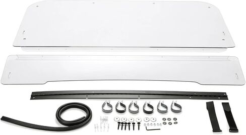 Fold Up Front Windshield FOR Kawasaki Mule 4010 4000 2009 2010 2011 2012 2013 2014 2015 2016 2017 2018 2019 2020 2021 2022 2023 2024 1 4 Inch Clear Polycarbonate in Saudi Arabia