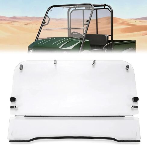 Fold Up Front Windshield FOR Kawasaki Mule 4010 4000 2009 2010 2011 2012 2013 2014 2015 2016 2017 2018 2019 2020 2021 2022 2023 2024 1 4 Inch Clear Polycarbonate in Saudi Arabia