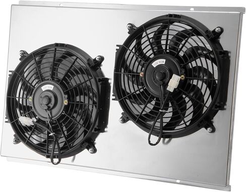 CF0TIXAR Electric Shroud Fan For 73 1974 1975 1976 Chevy Corvette Base C3 5.7L 7.4L V8 aluminio Radiator for 73 74 75 76 in Saudi Arabia