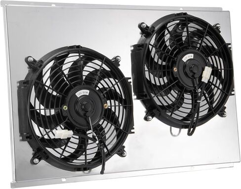 CF0TIXAR Electric Shroud Fan For 73 1974 1975 1976 Chevy Corvette Base C3 5.7L 7.4L V8 aluminio Radiator for 73 74 75 76 in Saudi Arabia