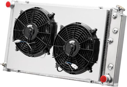 161 3 Row Aluminum Radiator with Shroud Fan for 1973-1986 Chevy GMC C10 C20 C30 K10 K20 K30, 1971-1990 Chevy El Camino Impala Caprice/70-77Monte Carlo in Saudi Arabia