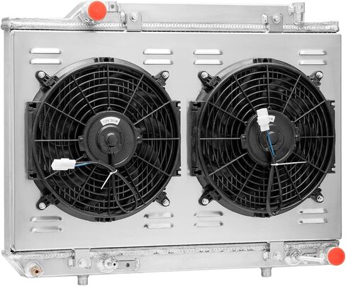 3-Row Aluminum Radiator & Shroud Fan Kit For 1986-1987 Mercedes-Benz 300SDL& 1990-1991 350SD 350SDL Diesel, Automotive Radiator Replacement for 1986 1987 1990 1991 86 87 90 91 in Saudi Arabia