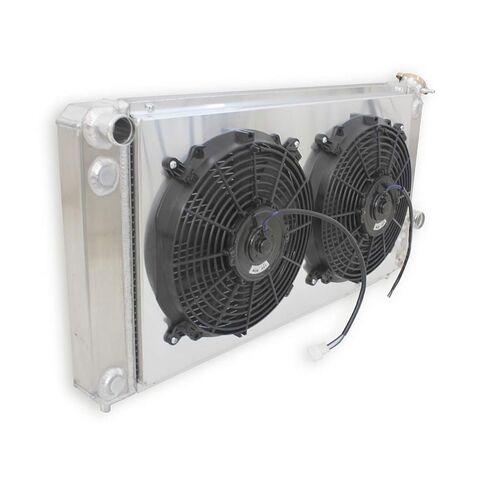 3 Row Aluminum Radiator+Shroud+Fan Compatible with 1996-2005 2004 Chevy S10 Blazer 4.3L V6 in Saudi Arabia
