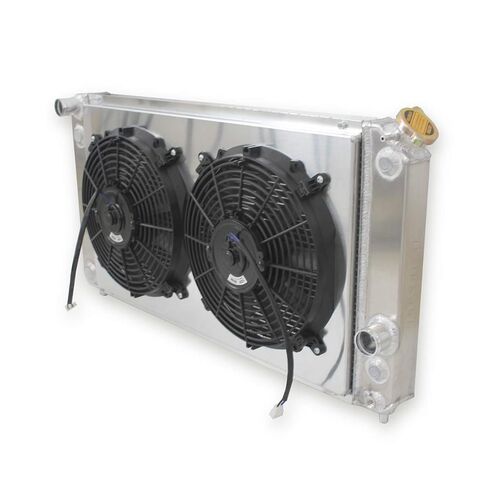 3 Row Aluminum Radiator+Shroud+Fan Compatible with 1996-2005 2004 Chevy S10 Blazer 4.3L V6 in Saudi Arabia