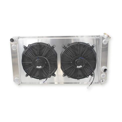 3 Row Aluminum Radiator+Shroud+Fan Compatible with 1996-2005 2004 Chevy S10 Blazer 4.3L V6 in Saudi Arabia