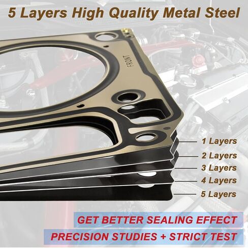 Racing for BTR 5 Layers MLS Full Cylinder Head Gasket Kit Compatible with 2002-2011 Chevy Silverado Tahoe Avalanche Express Suburban, GMC Sierra Savana Yukon, Buick Escalade 4.8L 5.3L V8 in Saudi Arabia