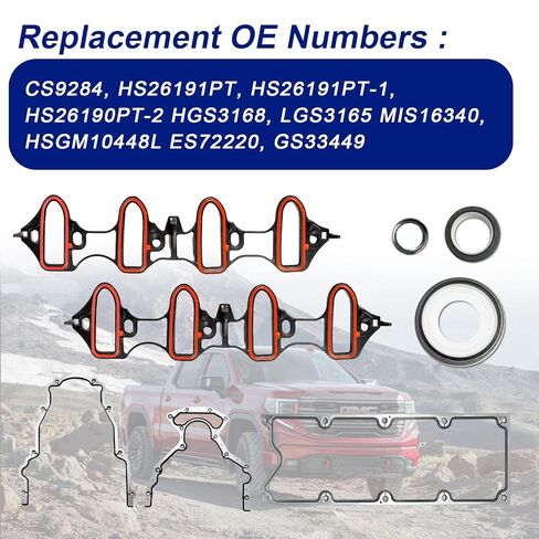 Racing for BTR 5 Layers MLS Full Cylinder Head Gasket Kit Compatible with 2002-2011 Chevy Silverado Tahoe Avalanche Express Suburban, GMC Sierra Savana Yukon, Buick Escalade 4.8L 5.3L V8 in Saudi Arabia