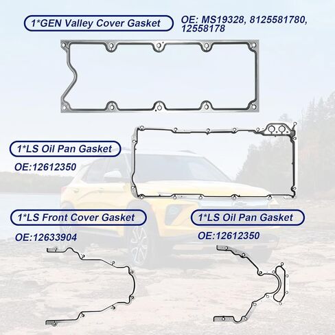 Racing for BTR 5 Layers MLS Full Cylinder Head Gasket Kit Compatible with 2002-2011 Chevy Silverado Tahoe Avalanche Express Suburban, GMC Sierra Savana Yukon, Buick Escalade 4.8L 5.3L V8 in Saudi Arabia
