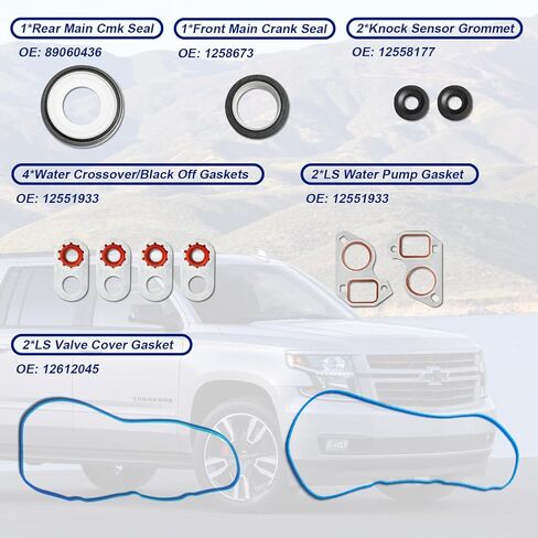 Racing for BTR 5 Layers MLS Full Cylinder Head Gasket Kit Compatible with 2002-2011 Chevy Silverado Tahoe Avalanche Express Suburban, GMC Sierra Savana Yukon, Buick Escalade 4.8L 5.3L V8 in Saudi Arabia
