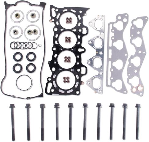 HS9915PT-1 Cylinder Head Gasket Set with Head bolts Compatible with Honda Civic 1996 1997 1998 1999 2000 1.6L, Civic del Sol 1996 1997, D16Y5 D16Y7 D16Y8 D16B5 SOHC Engine, Replace HS54234 HB4029 in Saudi Arabia