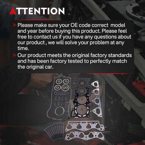 HS9915PT-1 Cylinder Head Gasket Set with Head bolts Compatible with Honda Civic 1996 1997 1998 1999 2000 1.6L, Civic del Sol 1996 1997, D16Y5 D16Y7 D16Y8 D16B5 SOHC Engine, Replace HS54234 HB4029 in Saudi Arabia