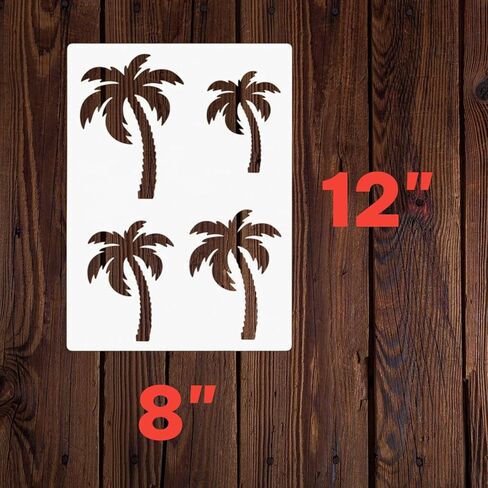 Palm Tree Stencil for Painting – Tropical and Beach Stencil for DIY Crafts, Wall Art, Wood, Fabric, and Vacation Decor in Kuwait