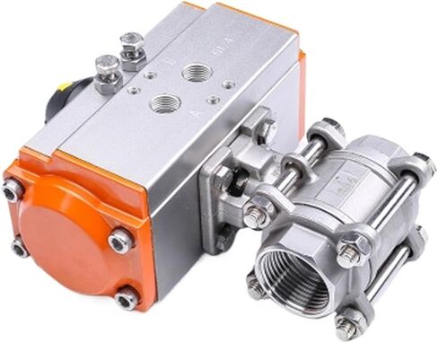 1/2" Three piece High Platform Pneumatic Ball Valve 304 Stainless steel Q611F-16P Double Acting Cylinder in Saudi Arabia