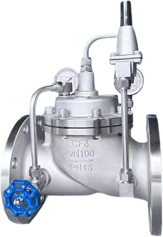 304 stainless steel 500X thickened adjustable pressure maintaining pressure relief valve pressure stabilizing control valve(304国标大体DN100 长288) in Saudi Arabia