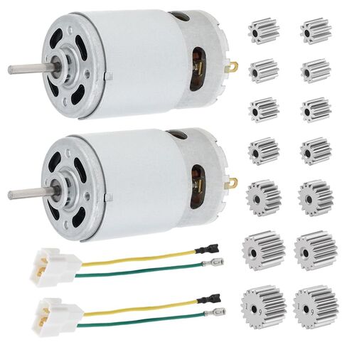 2 Pack RS550 DC Motor 24V 25000RPM High Speed Drive Motor Replacement Electric Car Motors for Kid's Ride on Car Engine Upgrade with 8-19Teeth Gears in Saudi Arabia