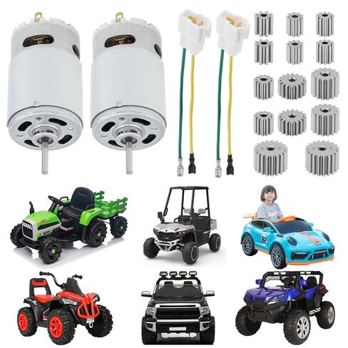 2 Pack RS550 DC Motor 24V 25000RPM High Speed Drive Motor Replacement Electric Car Motors for Kid's Ride on Car Engine Upgrade with 8-19Teeth Gears in Saudi Arabia