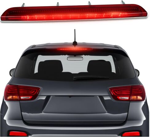 Red LED 3rd Third Brake Light for Kia Sorento 2016-2020 | Rear Center tail light High Mount Stop Lamp Assembly | Plug & Play Installation - Direct Replacement Part# 92700-C5000 in Kuwait