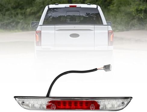 MGWILL LED ضوء الفرامل الثالث متوافق مع 2021 2022 2023 2024 2025 Ford F150 F250 F350 Super Duty Center استبدال مصباح إيقاف التثبيت العالي لـ ML3Z-13A613-H، بدون فتحة الكاميرا in Kuwait