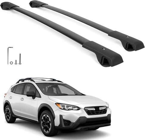 قضبان متقاطعة لرف السقف لـ 2018-2023 Subaru Crosstrek & 2017-2023 Impreza Accessories، 165 رطل من الألومنيوم لرف السقف للتخزين للدراجات، الكاياك، صندوق الشحن، حامل البضائع، لوح التزلج in Kuwait