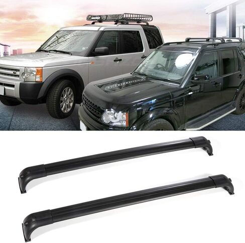 حامل سقف السيارة عالي التحمل لحامل السقف لسيارة Land Rover LR3 2005-2009 لسيارة Land Rover LR4 2010-2016 يناسب نماذج القضبان الجانبية فقط، أسود in Kuwait