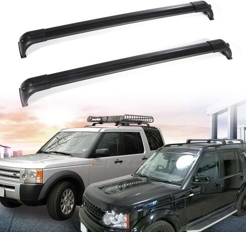 حامل سقف السيارة عالي التحمل لحامل السقف لسيارة Land Rover LR3 2005-2009 لسيارة Land Rover LR4 2010-2016 يناسب نماذج القضبان الجانبية فقط، أسود in Kuwait